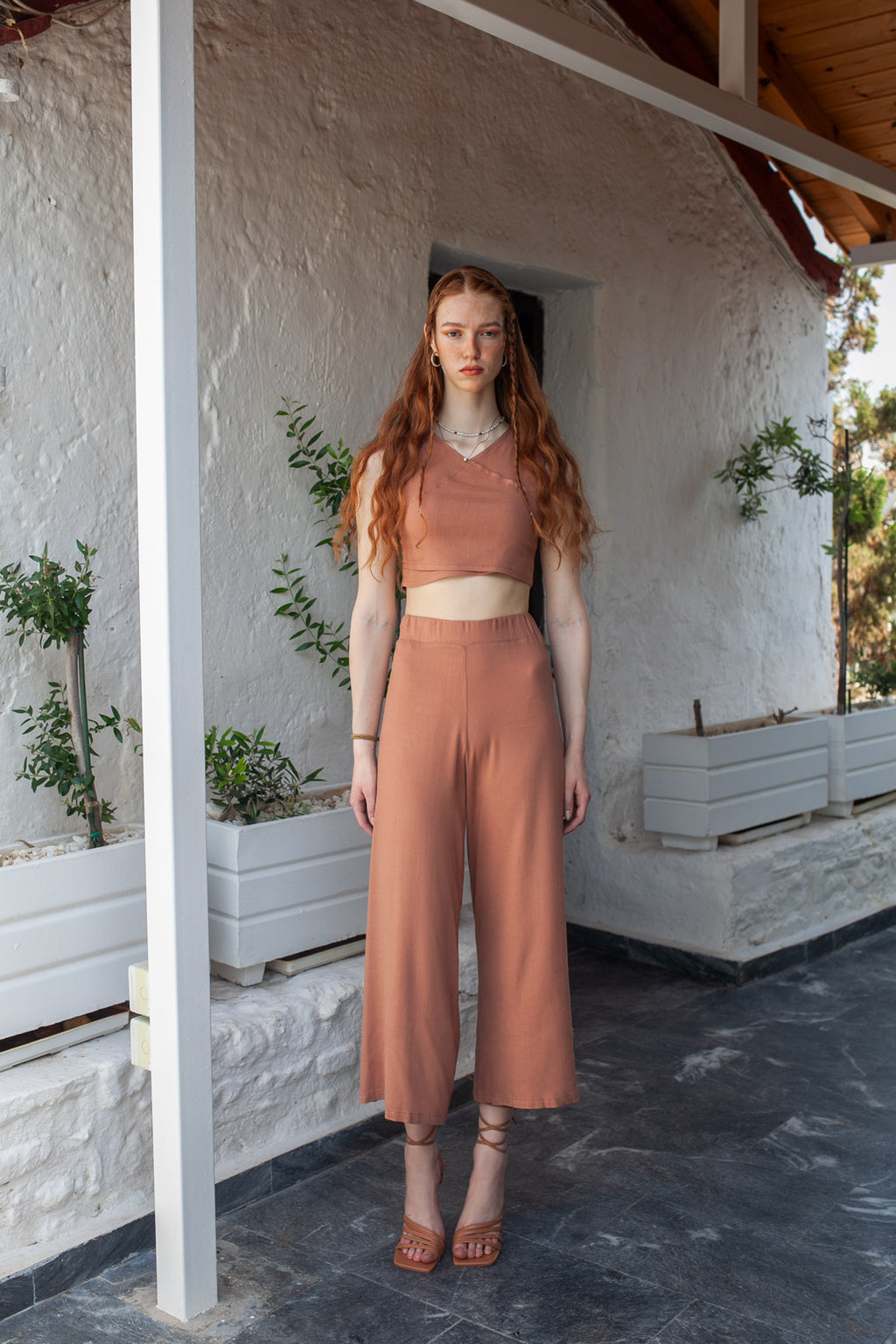 Gaia Top & Zip Culotte Set – Chocolate