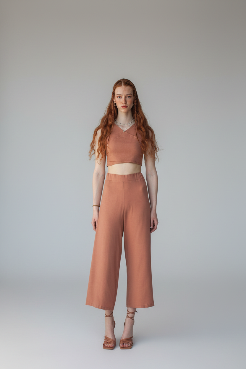 Gaia Top & Zip Culotte Set – Chocolate