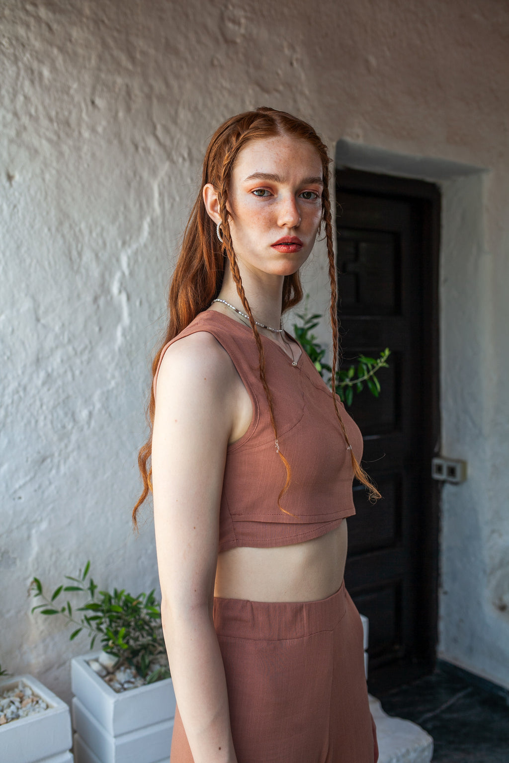 Gaia Top & Zip Culotte Set – Chocolate