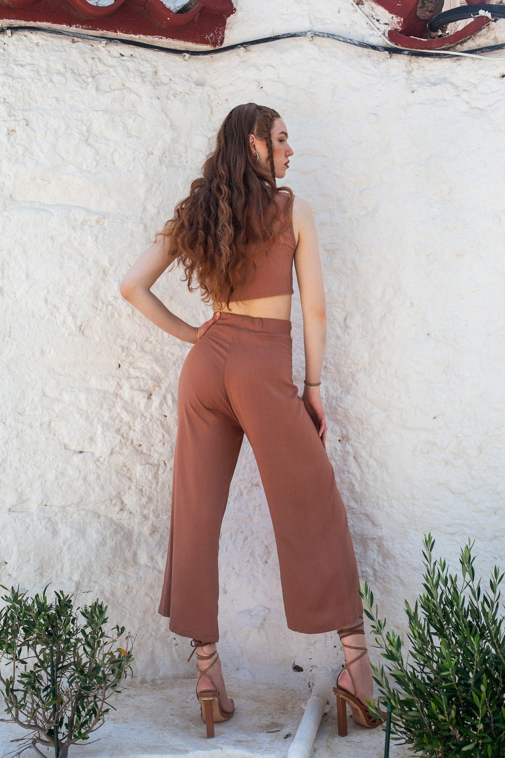 Gaia Top & Zip Culotte Set – Chocolate