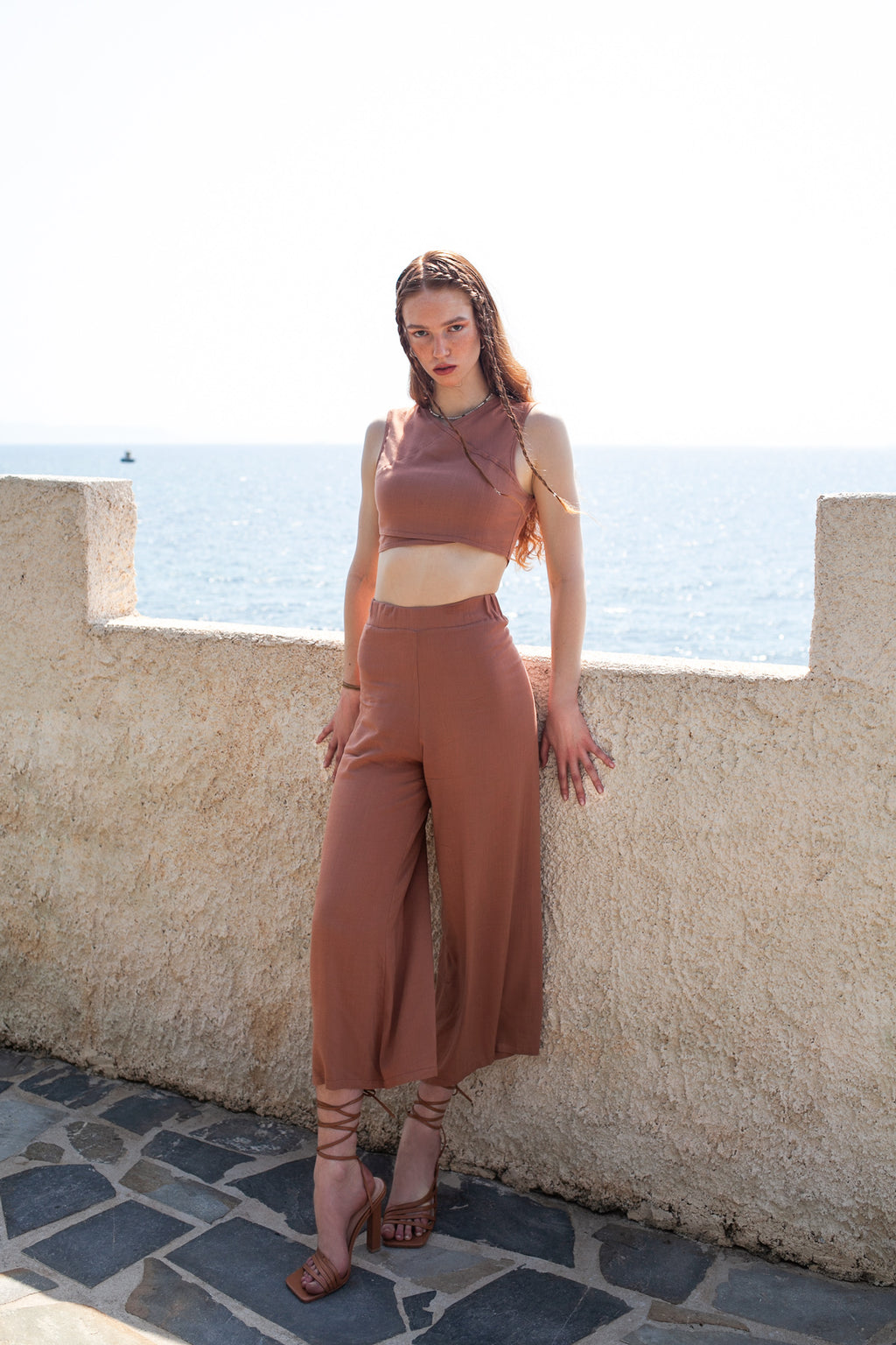 Gaia Top & Zip Culotte Set – Chocolate