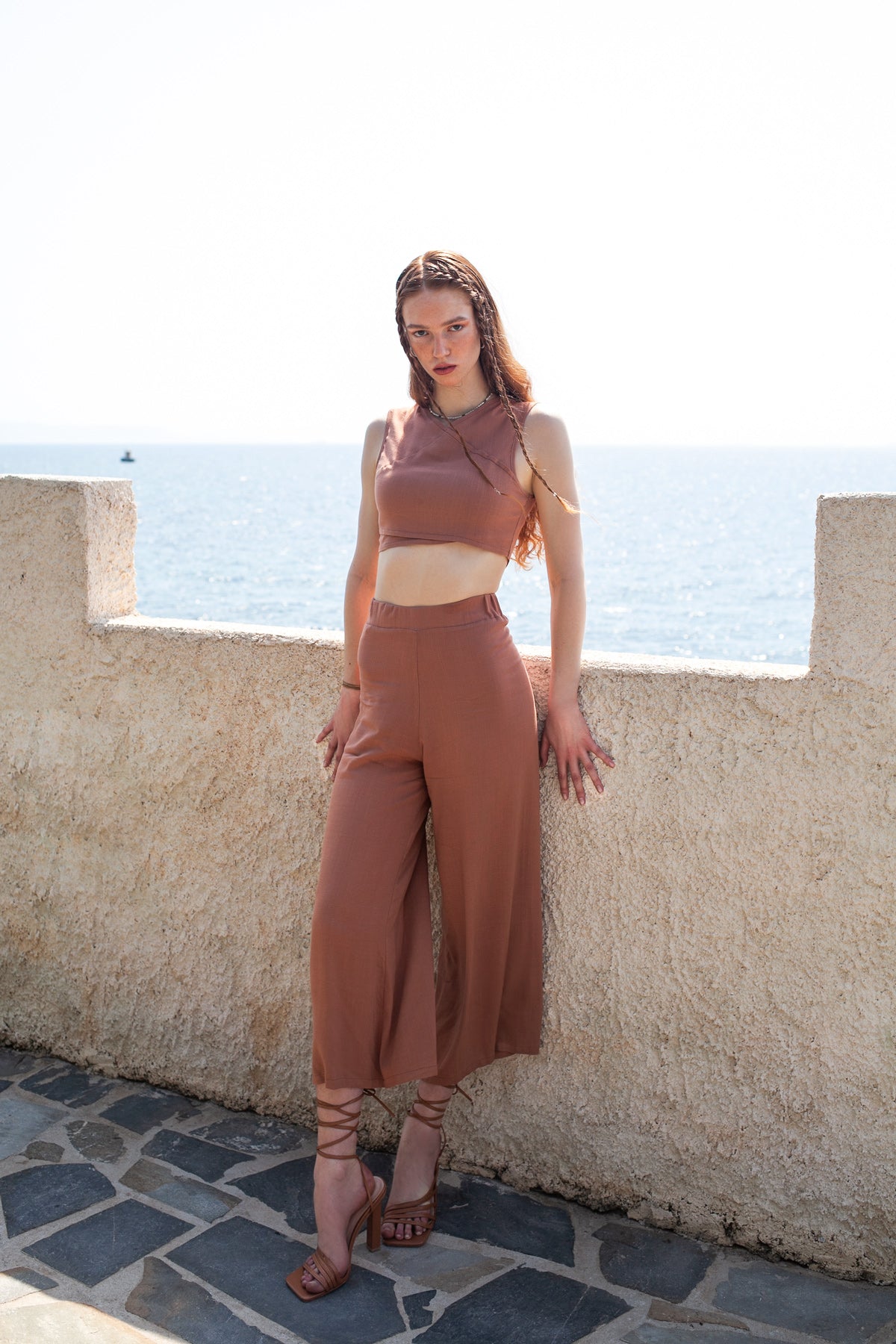 Gaia Top & Zip Culotte Set – Chocolate