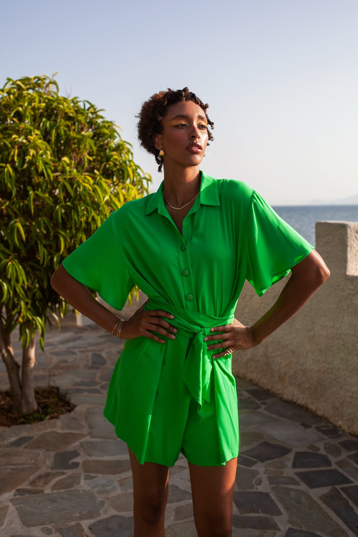 One Way Playsuit – Green