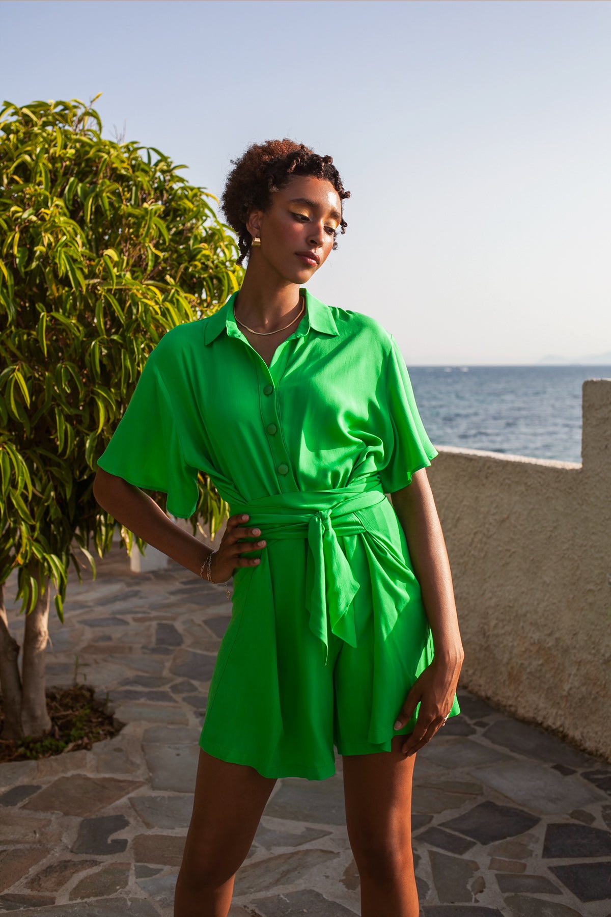 One Way Playsuit – Green