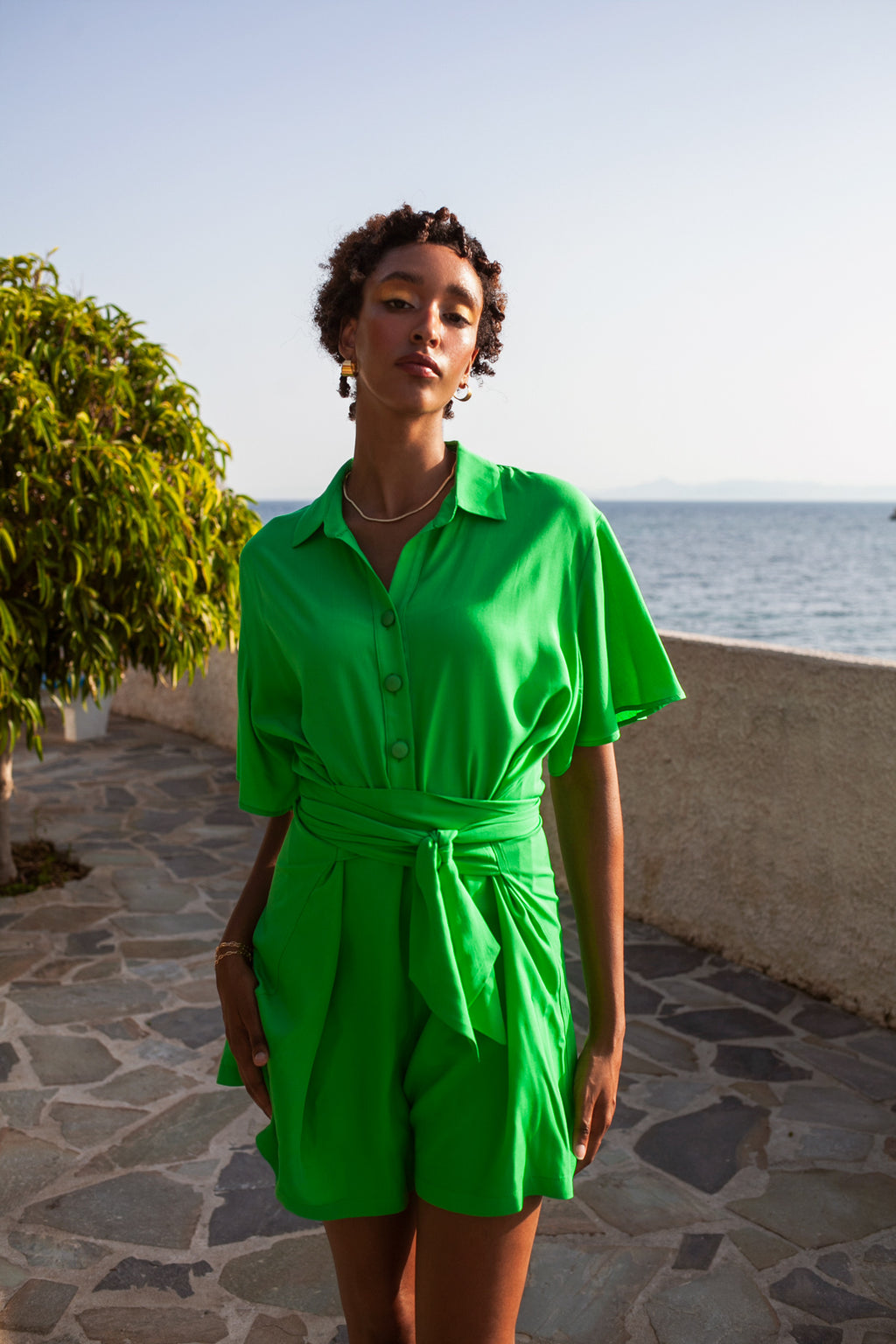 One Way Playsuit – Green