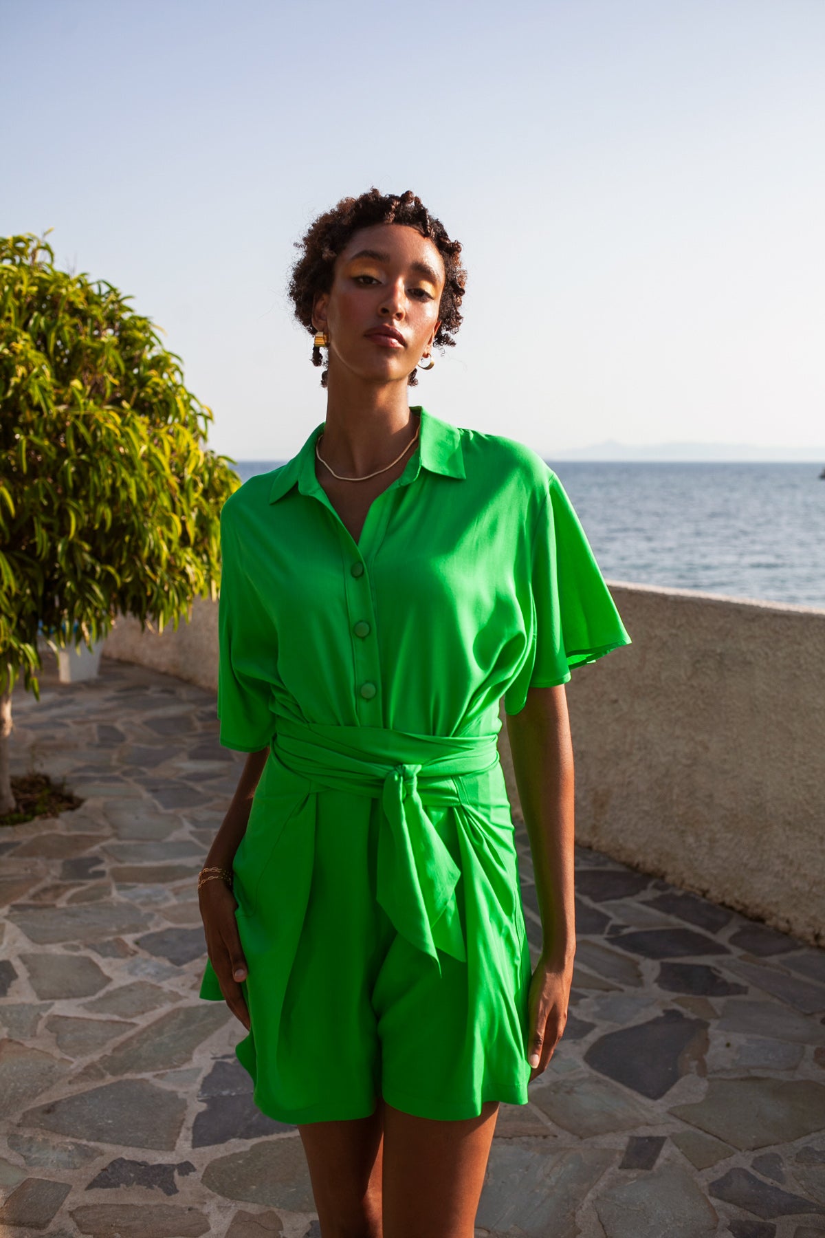 One Way Playsuit – Green