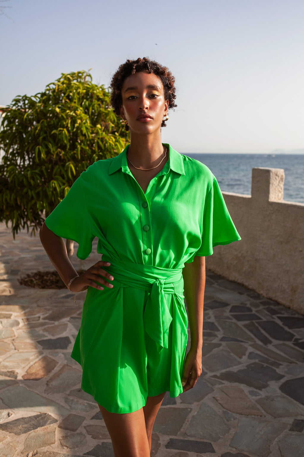 One Way Playsuit – Green