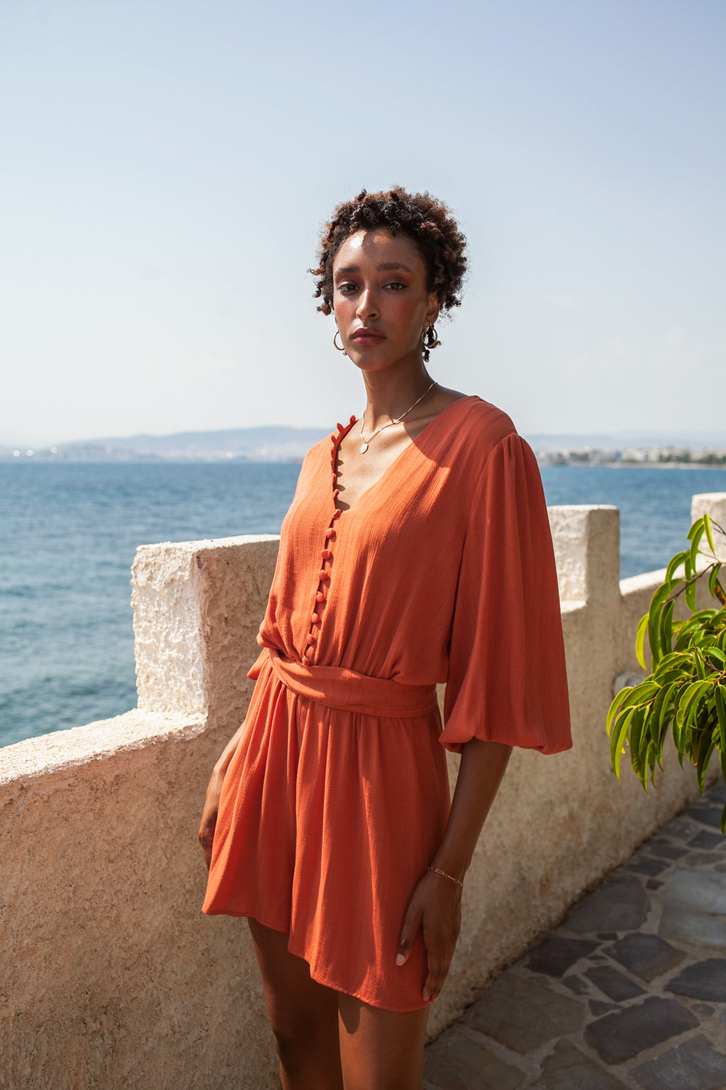 Nostalgia Playsuit - Terracotta 
