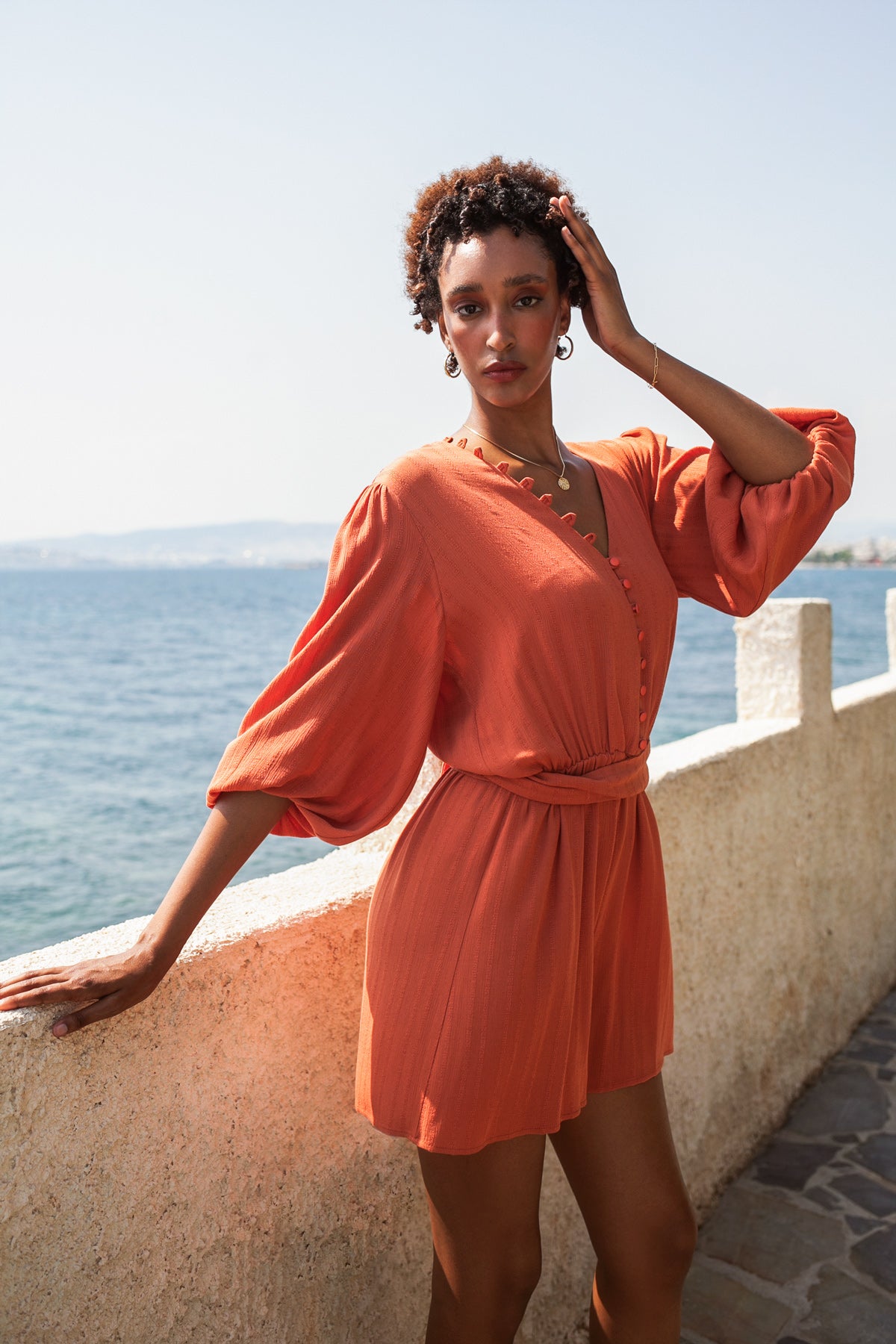 Nostalgia Playsuit - Terracotta 