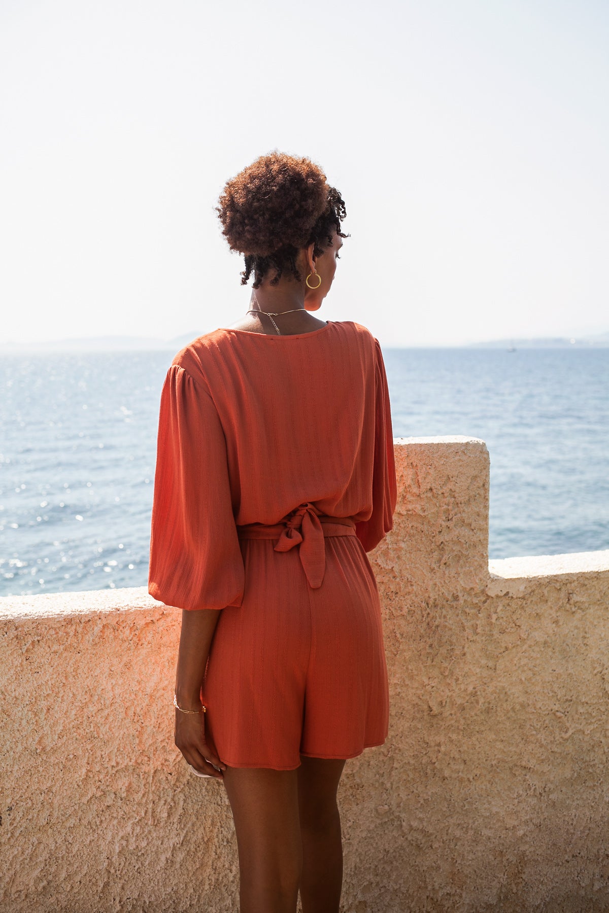 Nostalgia Playsuit - Terracotta 