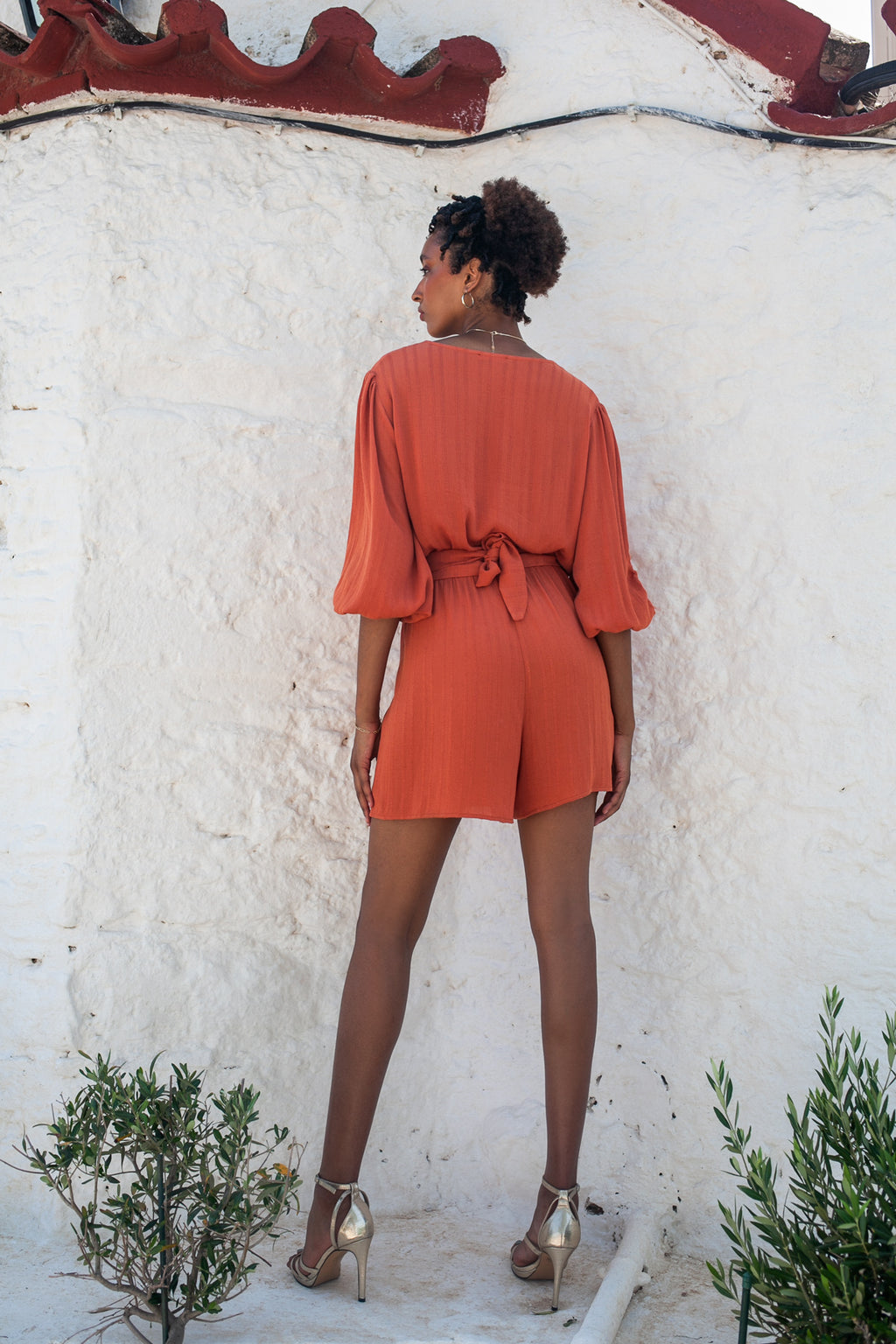 Nostalgia Playsuit - Terracotta 