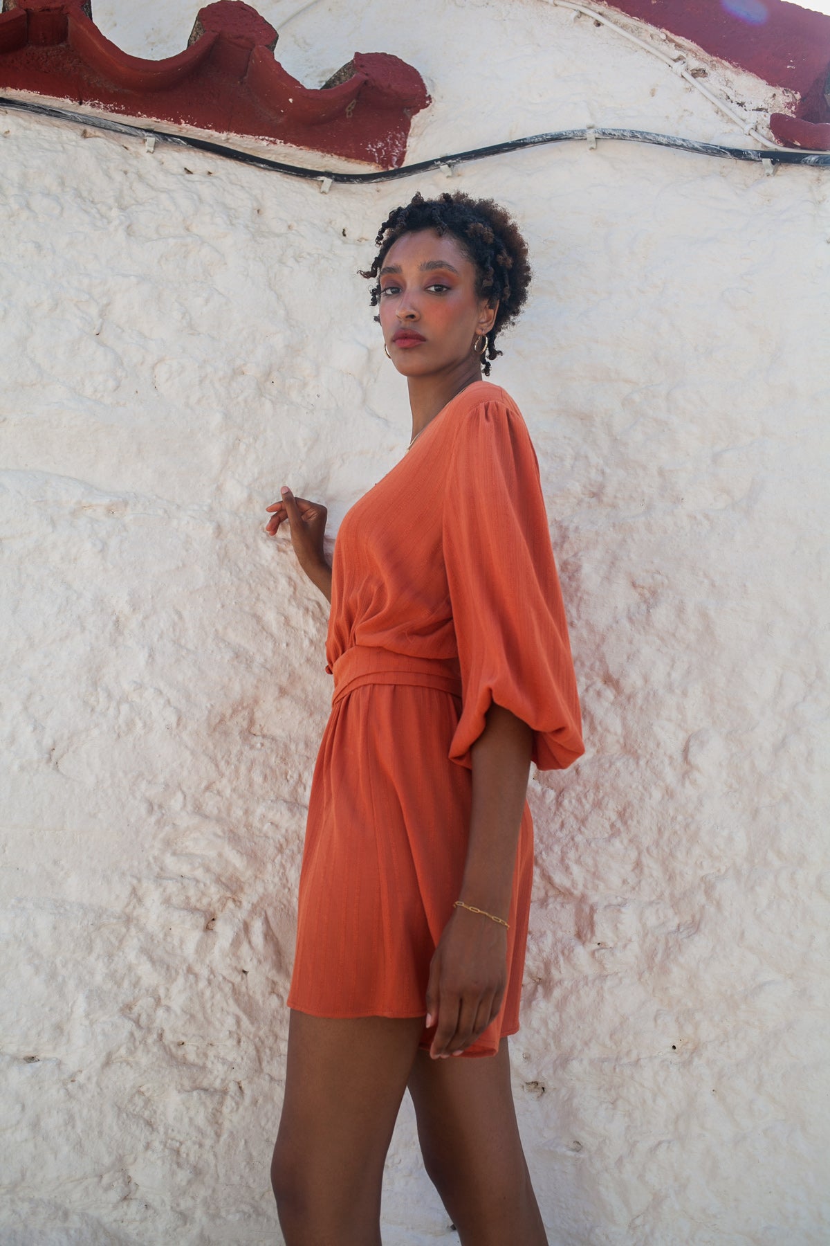 Nostalgia Playsuit - Terracotta 