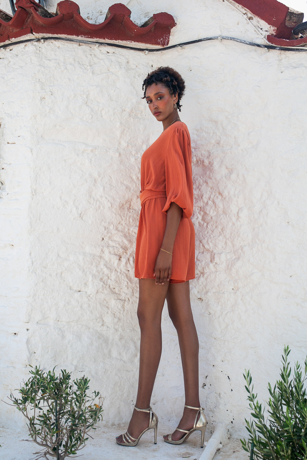 Nostalgia Playsuit - Terracotta 