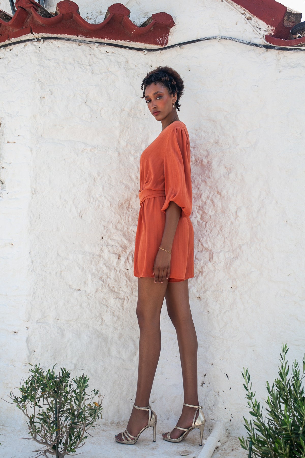 Nostalgia Playsuit - Terracotta 