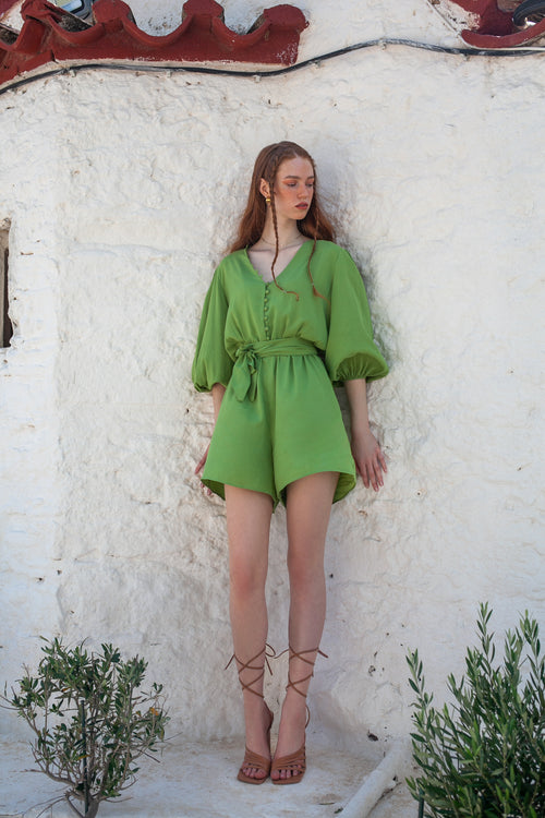 Nostalgia Playsuit - Olive