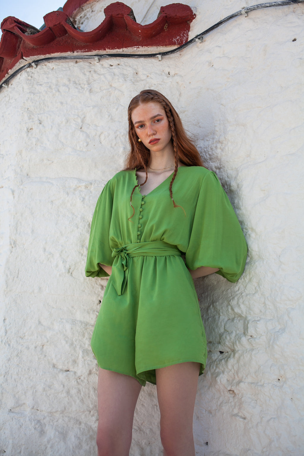 Nostalgia Playsuit - Olive