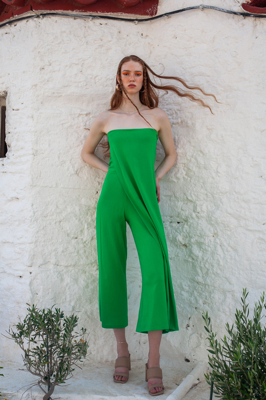 Strapless Jumpsuit - Emerald