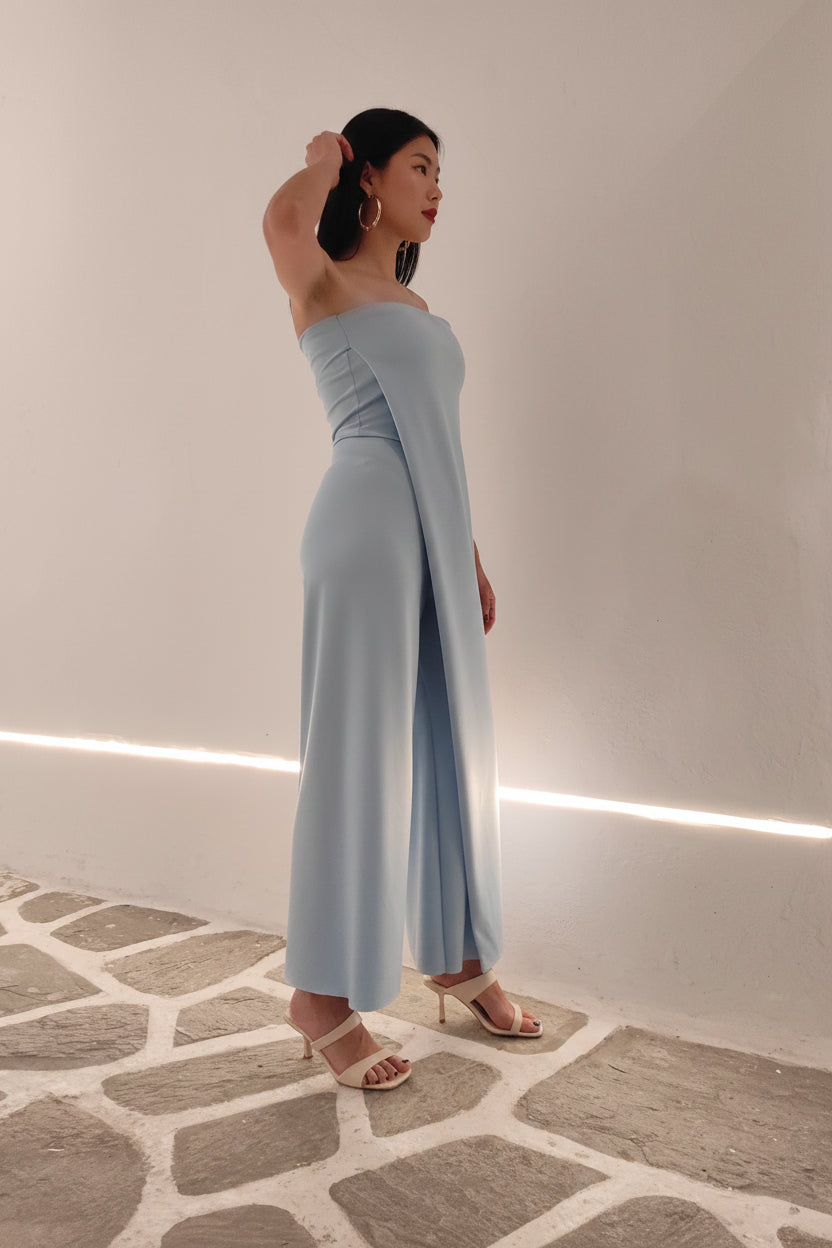 Strapless jumpsuit - Light Blue