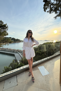 Romance mini shirt dress – White