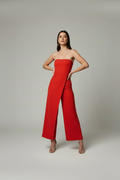 Strapless Jumpsuit – Red